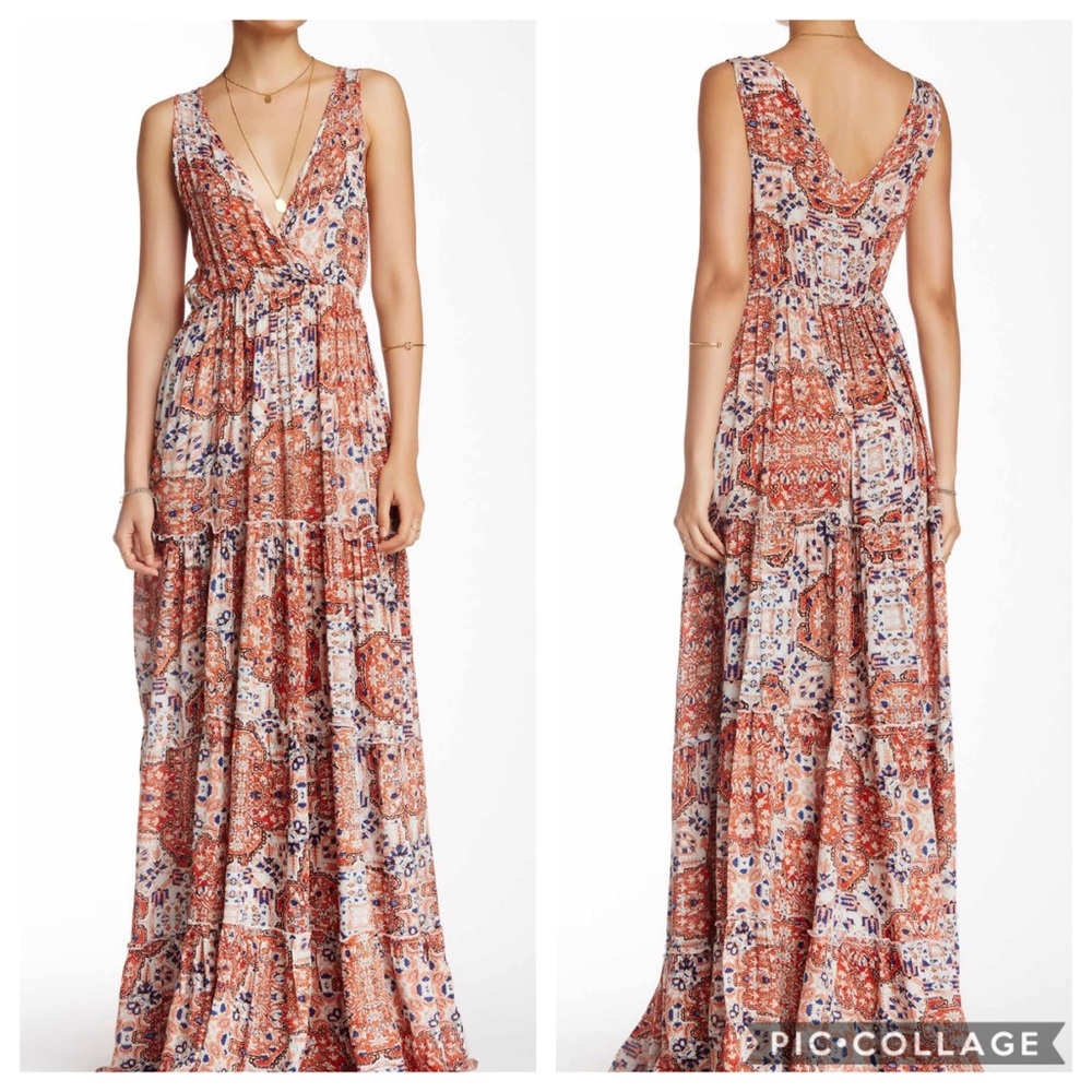 RAGA Sunset Gold Sleeveless Maxi Dress